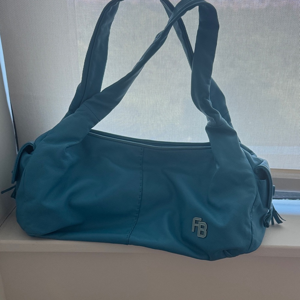 Francesco Biasia Teal Shoulder Bag